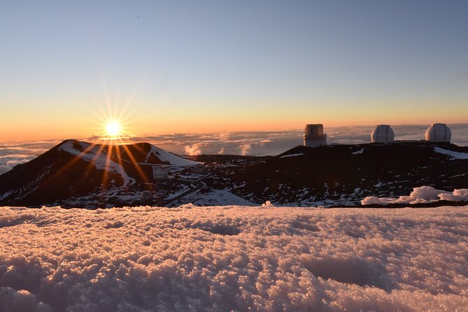 Big Island: Mauna Kea Summit Tour with Free Night Star Photo - Sunset above the clouds