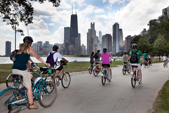 Bikes, Bites & Views: Chicago's Signature Dishes Bike Tour-Adults - Chicago food with a bicycle between each bite