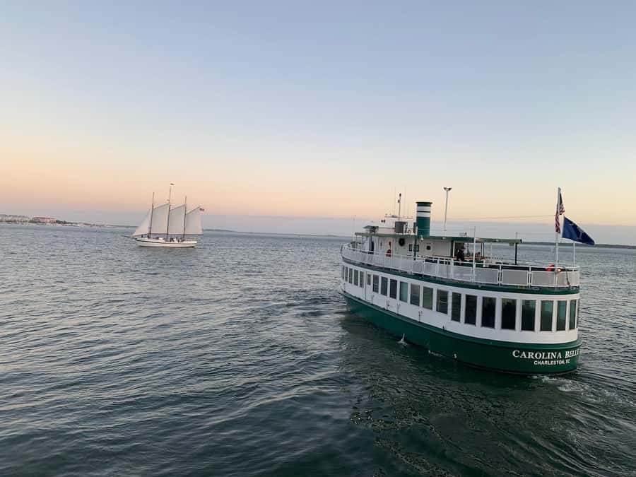 Charleston: Daytime or Sunset Historic Harbor Cruise - The Ravenel Bridge and modern Charleston