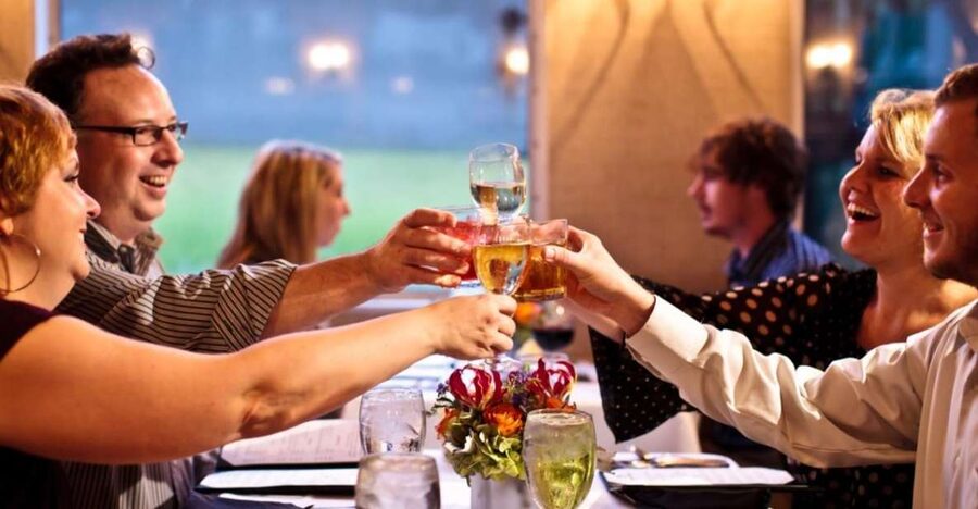 Charleston: Luxury Harbor Dinner Cruise - Dinner with a moving harbor view