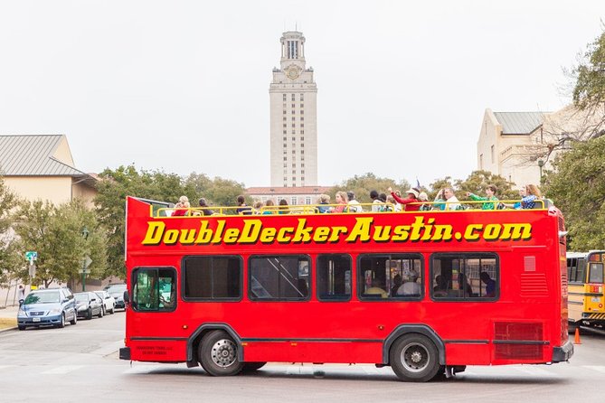 Double Decker Austin Single Loop Sightseeing Tour - 6th Street, downtown, and the Driskill Hotel