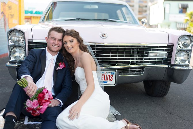 Elvis Themed Wedding or Vow Renewal at Graceland Wedding Chapel - Elvis escorts you down the aisle