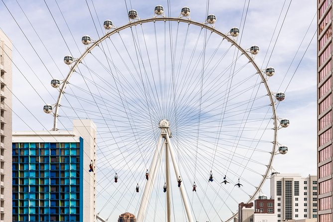 Fly LINQ Zipline at The LINQ Promenade in Las Vegas - From the ticket office to the 144-foot launch tower