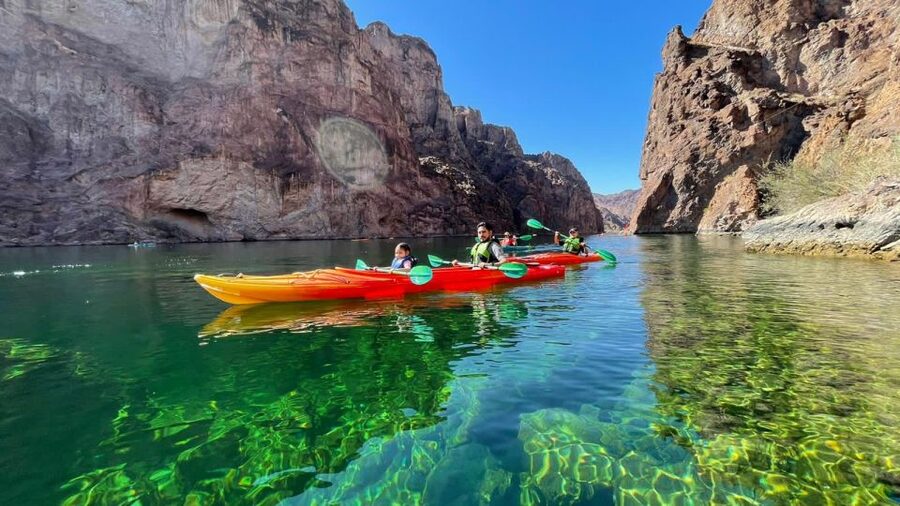 From Las Vegas: Emerald Cave Guided Kayak Tour with Shuttle - Getting ready at Willow Beach