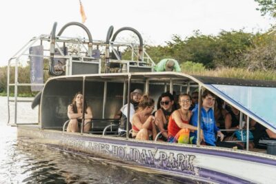 From Miami: Everglades Airboat, Wildlife Show & Bus Transfer
