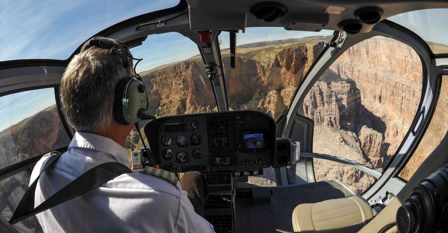 From South Rim: Grand Canyon Spirit Helicopter Tour - Taking off from Grand Canyon Airport in Tusayan