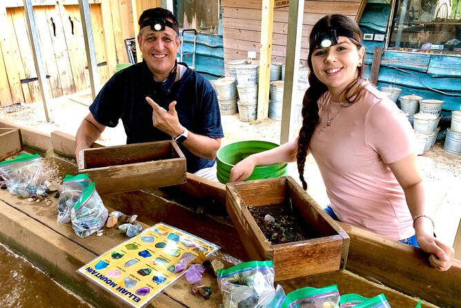 Gem Mining and Goat Farm Walking Tour in Hendersonville - Washing for fossils and crystals at the flumes
