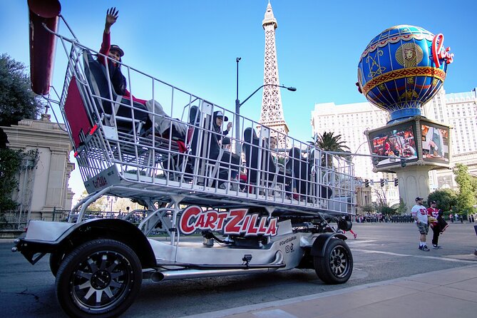 Giant Shopping Cart Limo Ride in Las Vegas - Treasure Island begins the visual tour