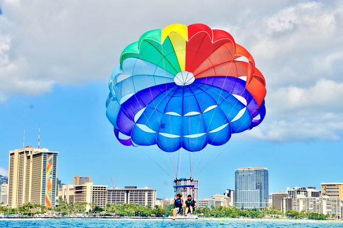 Hawaiian Parasail Since 1977 - The views toward Waikiki Beach and Diamond Head