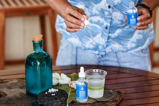 Hawaiian Salt Farm Tour in Kona - The optional foot soak and mineral products