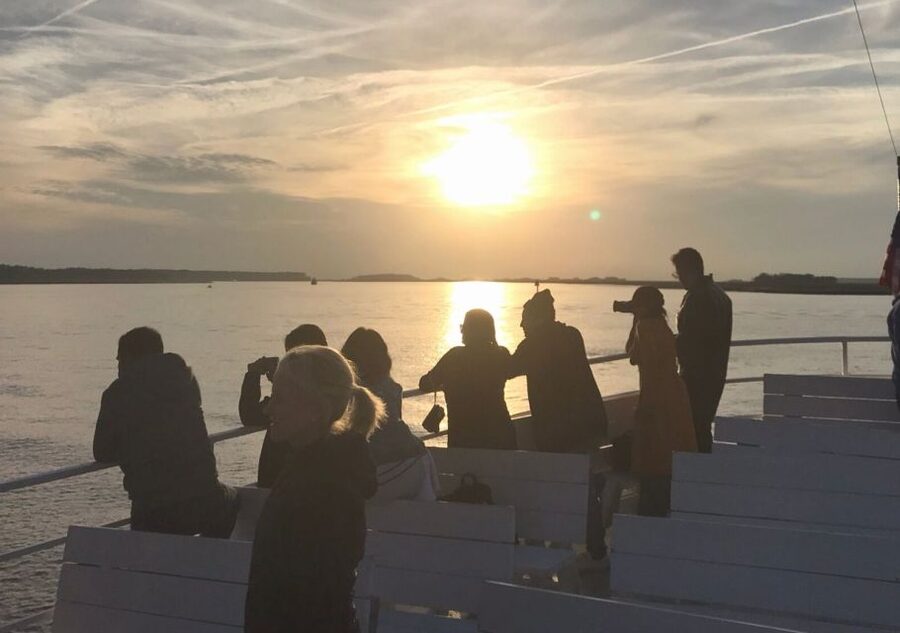 Hilton Head Island: Sunset Dolphin Cruise - Cruising toward Daufuskie Island