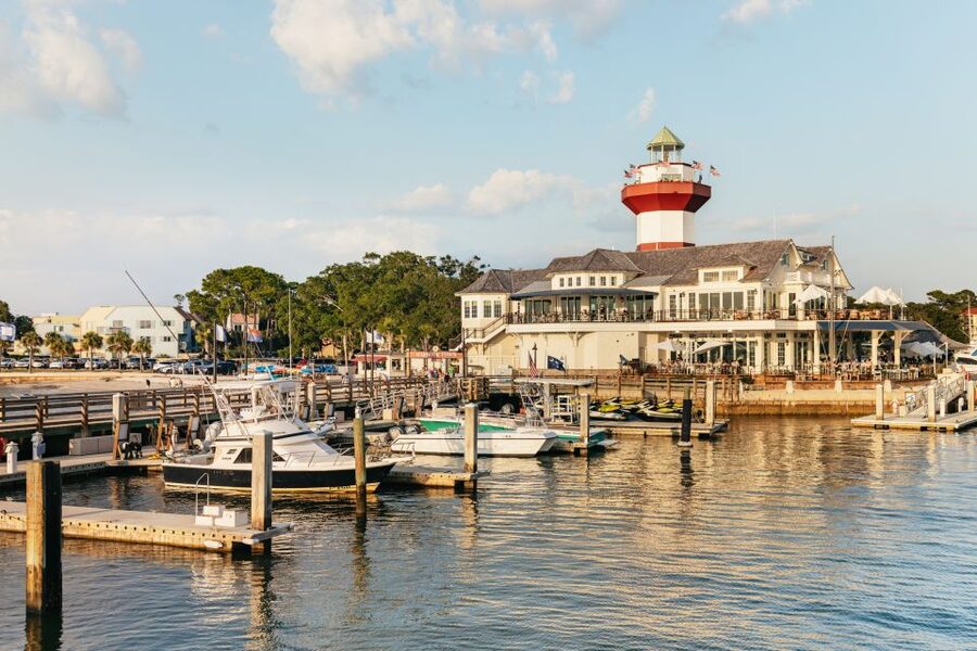 Hilton Head Island: Sunset Dolphin Cruise - Finding dolphins in open water