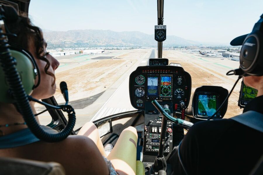 Hollywood & Beverly Hills Celebrity Helicopter Tour - Lift-off at Burbank Airport