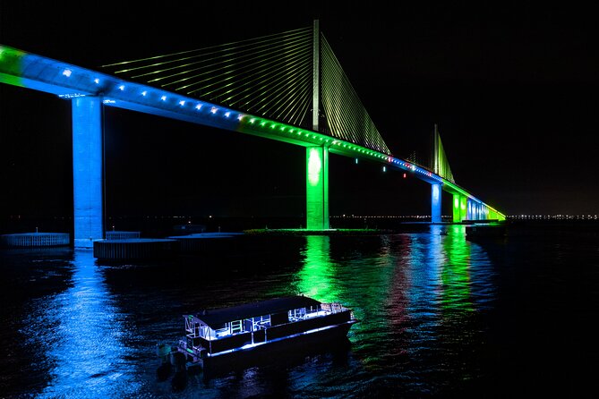 Island Sunset and Skyway Light Show - 3hr Boat Cruise in St. Pete - Bridge architecture before the big finale