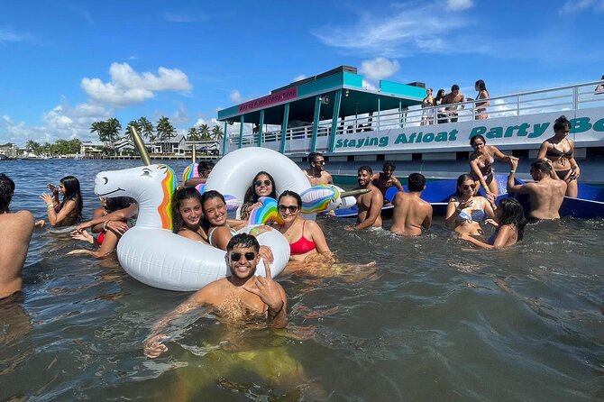 Island Time Boat Cruise in Fort Lauderdale - The sandbar stop and shallow-water swimming