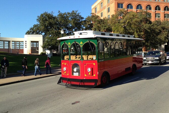 John F. Kennedy Trolley Tour in Dallas - Following the motorcade at Dealey Plaza