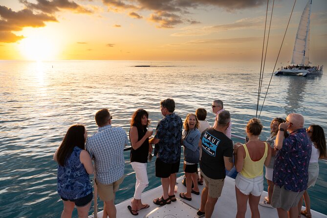 Key West Champagne Sunset Catamaran Cruise - Crew service and the social mood onboard