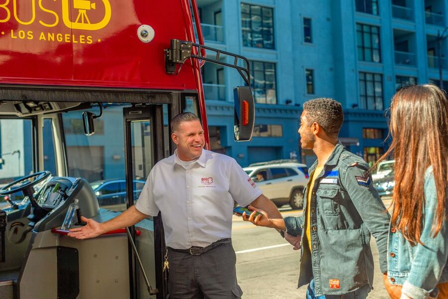 LA: Hop-on Hop-off Tour by Open-top Bus with 19 Stops - Commentary, app, and the optional live tours