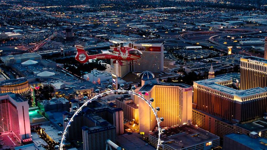 Las Vegas: Night Helicopter Flight over Las Vegas Strip - Cancellation and language details