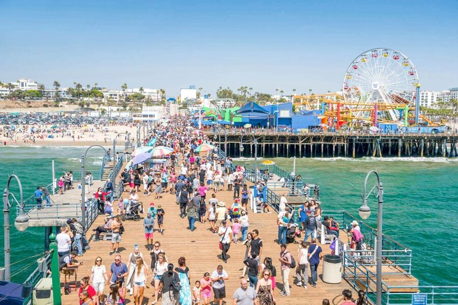 Los Angeles: LA Grand Tour by Open-Air Bus - Starting on Sunset Boulevard and entering Hollywood