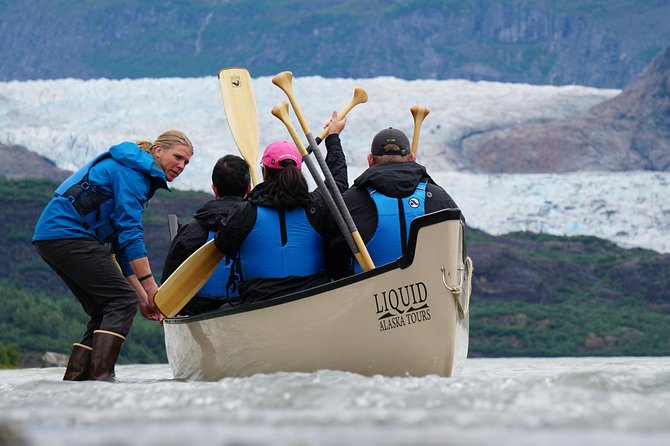 Mendenhall Glacier Lake Canoe Tour - Getting close to blue ice, seals, and eagles