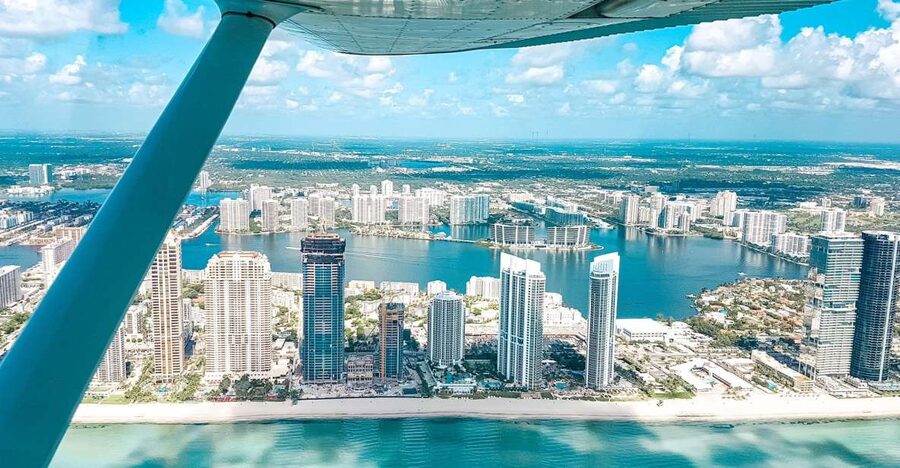 Miami Beach: South Beach Private Airplane Tour with Drinks - The 40-minute route, from gardens to South Beach
