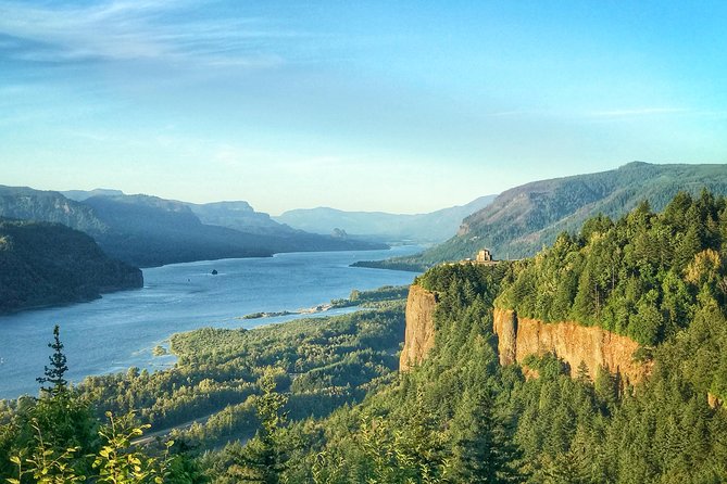Multnomah Falls and Columbia River Gorge Half-Day Hiking Tour - Vista House and the wide Gorge view