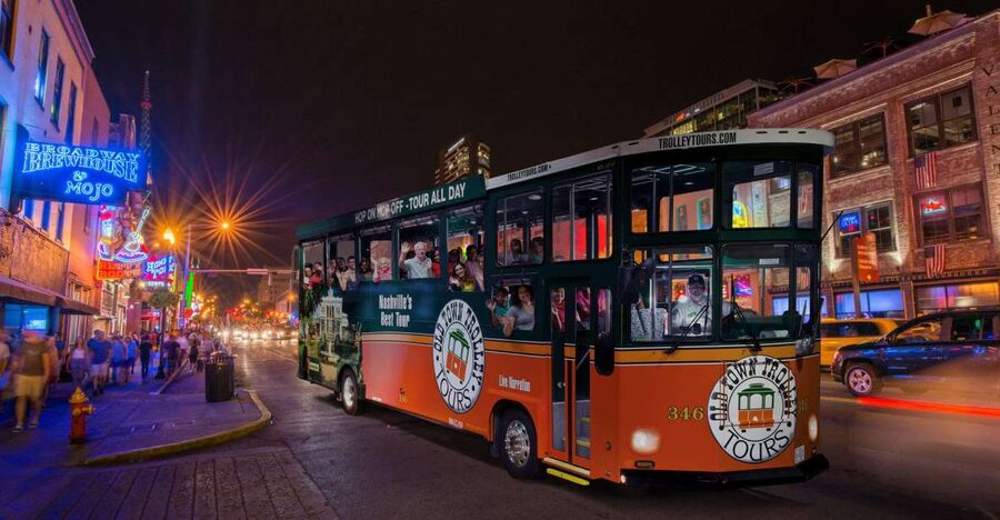 Nashville: Music City Nighttime Trolley Tour - Broadway after dark and the honky-tonk scene