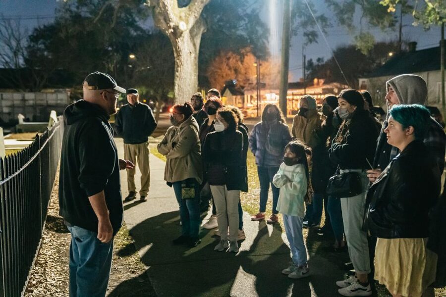 New Orleans: Cemetery Bus Tour At Dark with Exclusive Access - Entering Odd Fellows Rest after dark
