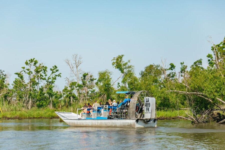 New Orleans: High Speed 9 Passenger Airboat Tour - Boarding the nine-passenger airboat