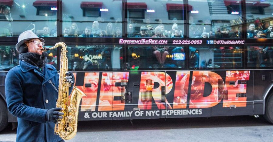 New York City: The Ride Interactive Bus Tour - What you see from the windows