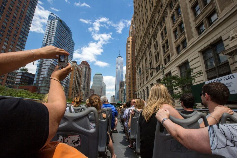 New York: Hop-on Hop-off Sightseeing Tour by Open-top Bus - Riding the Downtown Loop from Battery Park to Broadway