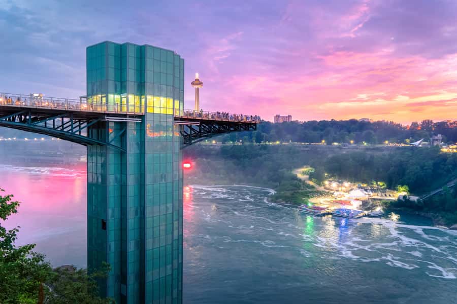 Niagara Falls: Canadian and American Deluxe Day Tour - Skylon Tower turns the falls into a map