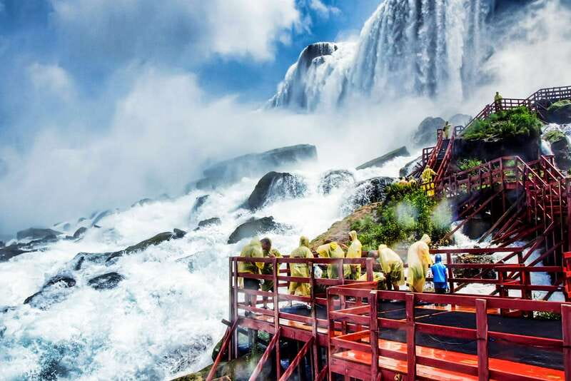 Niagara Falls, USA: Maid of Mist & Cave of Winds Combo Tour - Riding the Maid of the Mist into the basin