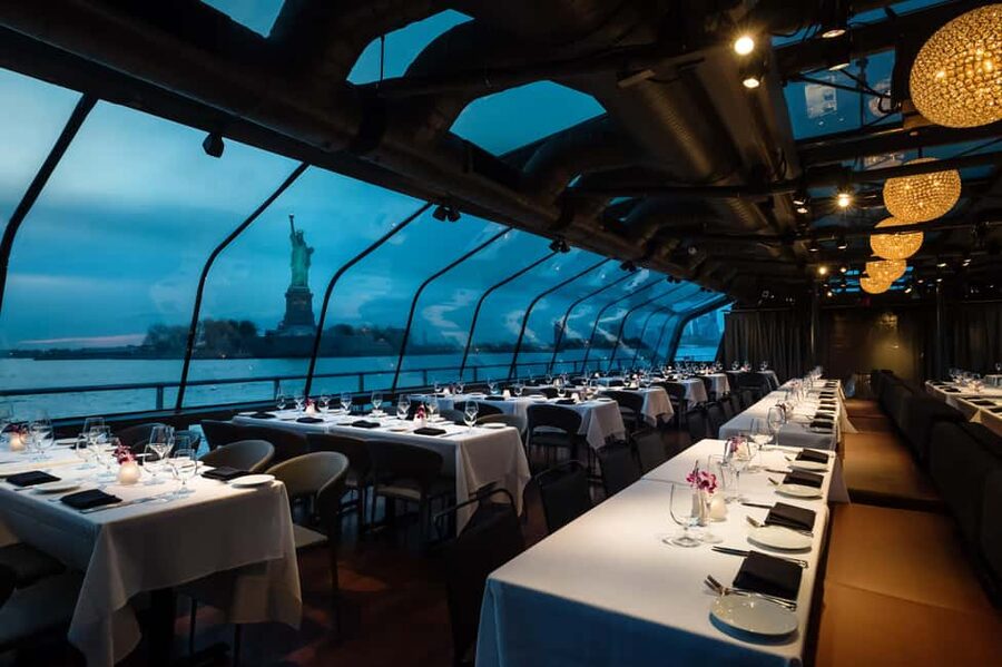 NYC: City Cruises Luxury Brunch, Lunch or Dinner Cruise - One World Trade Center and the harbor landmarks