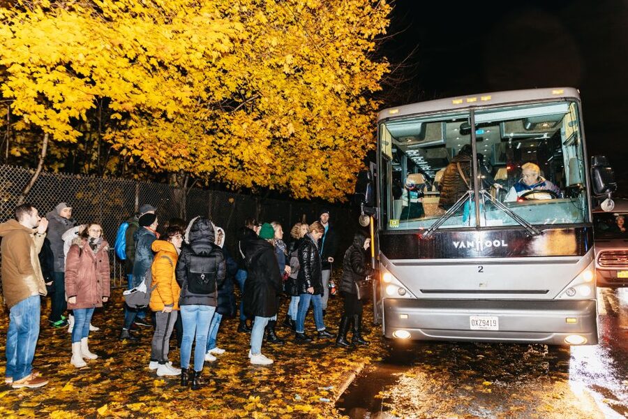 NYC: Dyker Heights Christmas Lights & Skyline View Bus Tour - A scenic ride along the East River