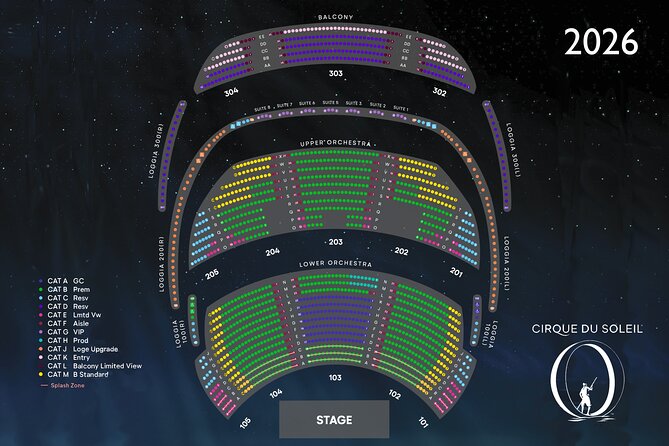 O™ by Cirque du Soleil® at the Bellagio Hotel and Casino - Choosing a seat without regret