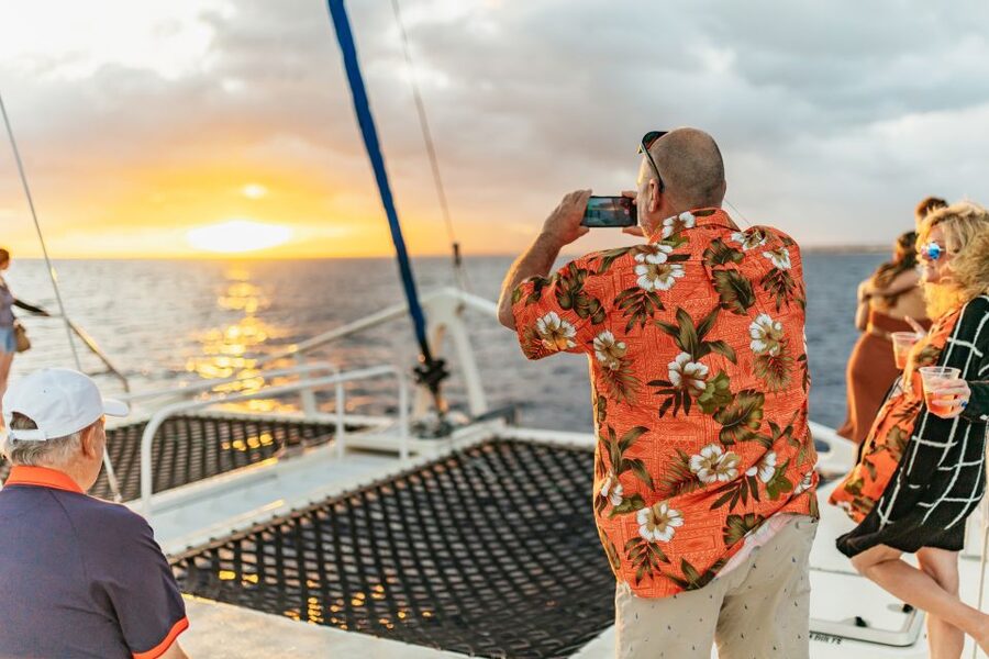 Oahu: Waikiki Sunset Catamaran Cocktail Cruise - Sailing out of Kewalo Basin Harbor