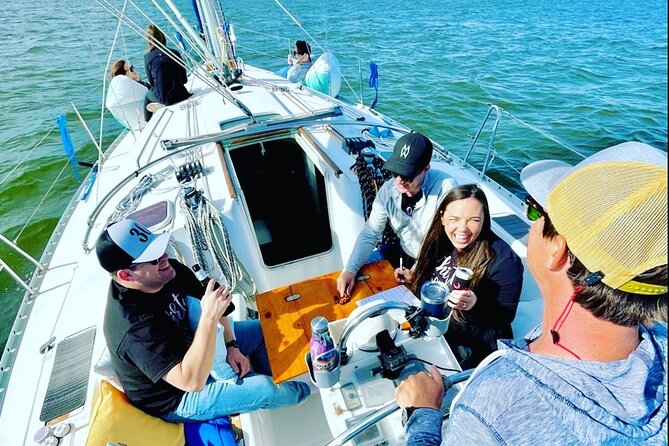 Private Luxury Yacht Charters, BYOB & Dolphins - Sailing past downtown Charleston