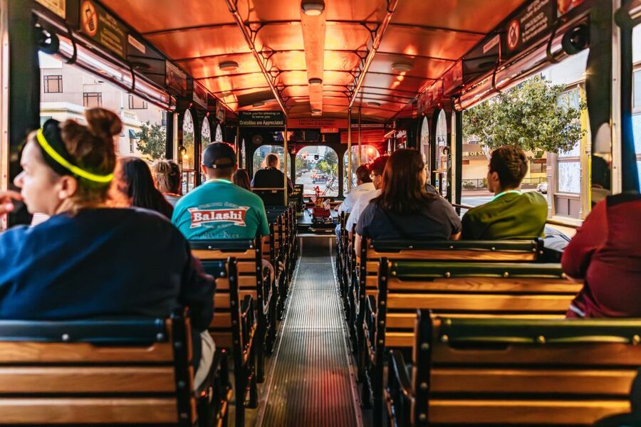 San Diego: City Lights Night Trolley Tour - The return along the Embarcadero