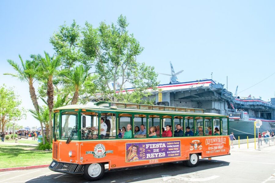 San Diego: Hop-on Hop-off Narrated Trolley Tour - The Gaslamp Quarter shows San Diego’s city side