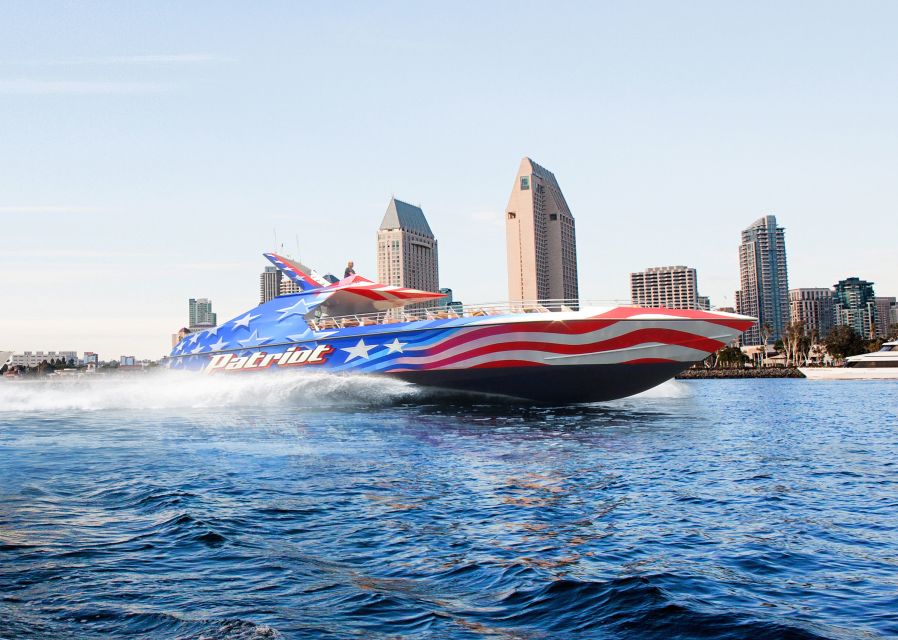 San Diego: Patriot Jet Boat Thrill Ride - Leaving North Harbor Drive and finding your seat
