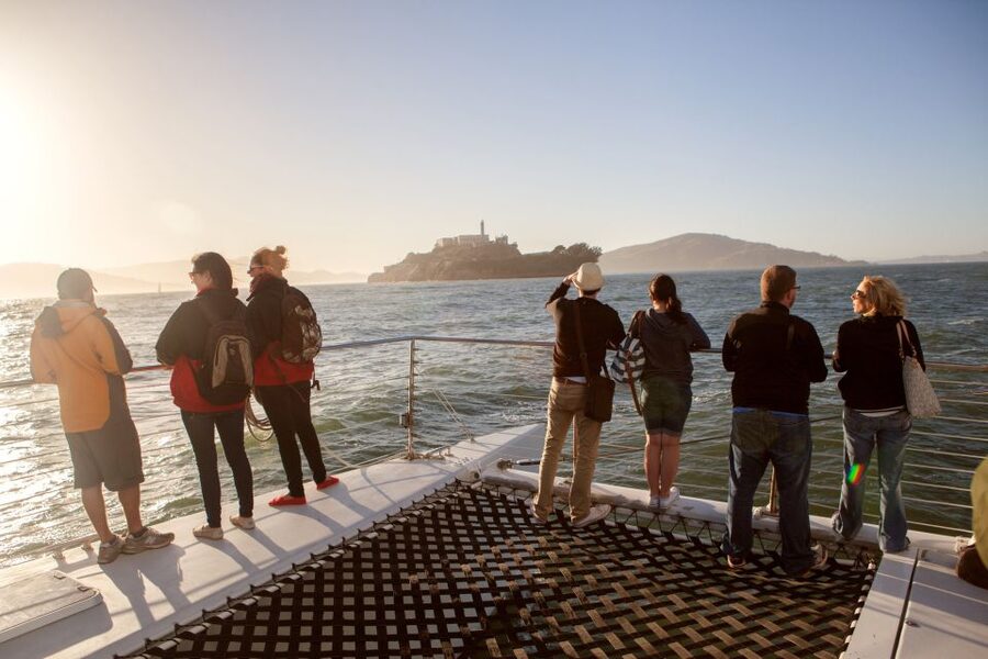 San Francisco Bay Sunset Cruise by Luxury Catamaran - Leaving Pier 39 for open water