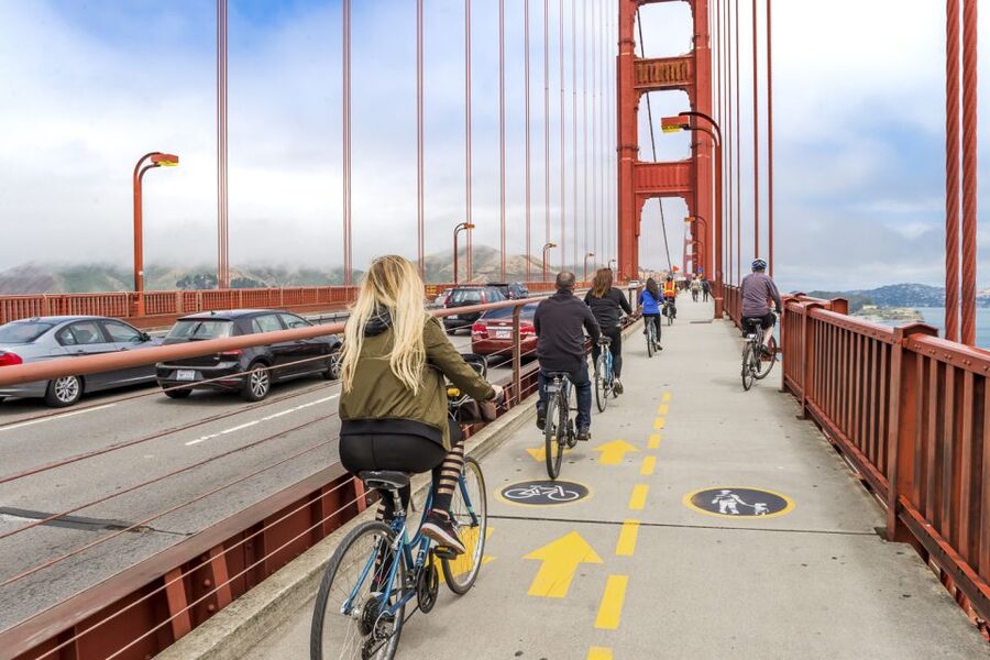 San Francisco: Golden Gate Bridge to Sausalito Cycling Tour - The Palace of Fine Arts and Crissy Field