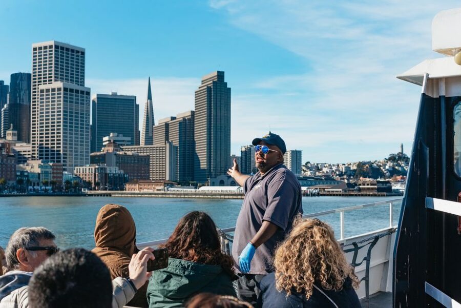 San Francisco: Skip-the-Line Escape from The Rock Bay Cruise - The return past Crissy Field, Fort Mason, and Angel Island