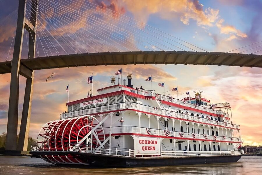 Savannah: Riverboat Sunset Cruise - The first hour on the Savannah River