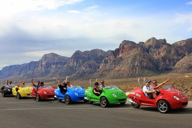 Scooter Car Tour of Red Rock Canyon with Transport from Las Vegas - Learning to handle the three-wheel scooter cars