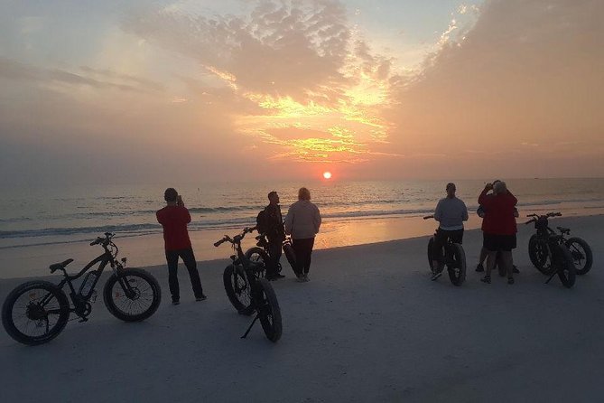 Siesta Key Electric Bike Sunset Tour - The sunset stop on the Gulf