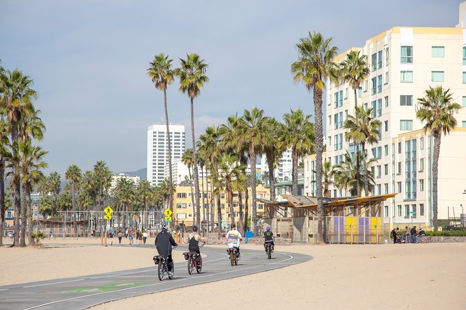 Small-Group Electric Bike Tour of Santa Monica and Venice - Santa Monica Pier from the bike path