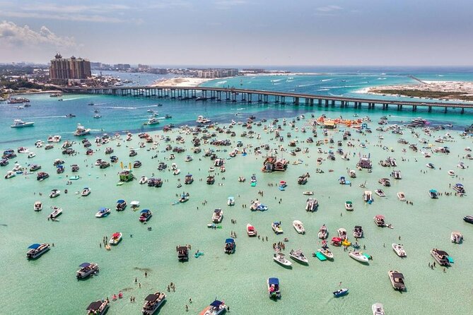 Tailfins Tiki Boats Crab Island Sandbar(3hrs/ 5/5:30 are 2hrs) - A Tiki Boat Ride Built Around Crab Island
